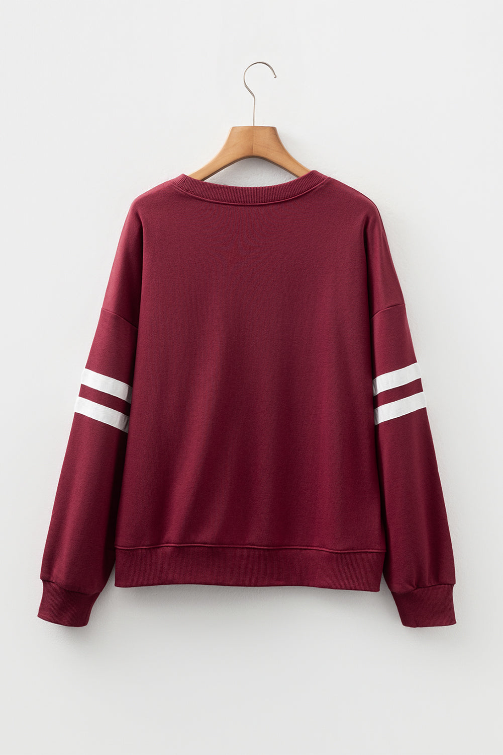Varsity Stripe Detail Drop Shoulder Oversized Sweatshirt