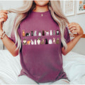 Cat Lovers Farm Animal Illustration Breeds And Cat Portraits Art Comfort Colors Tee