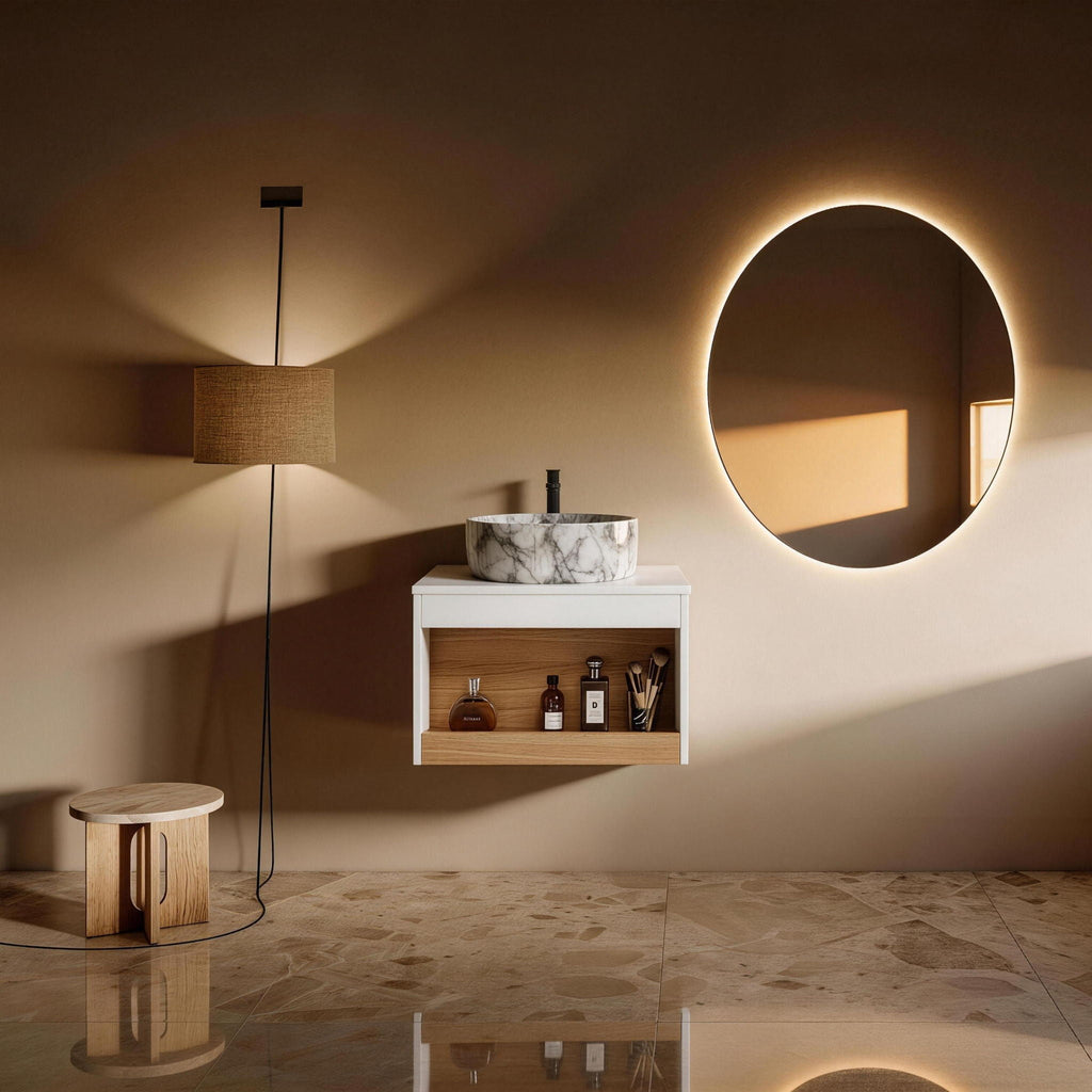 Floating Bathroom Vanity With Vessel Sink
