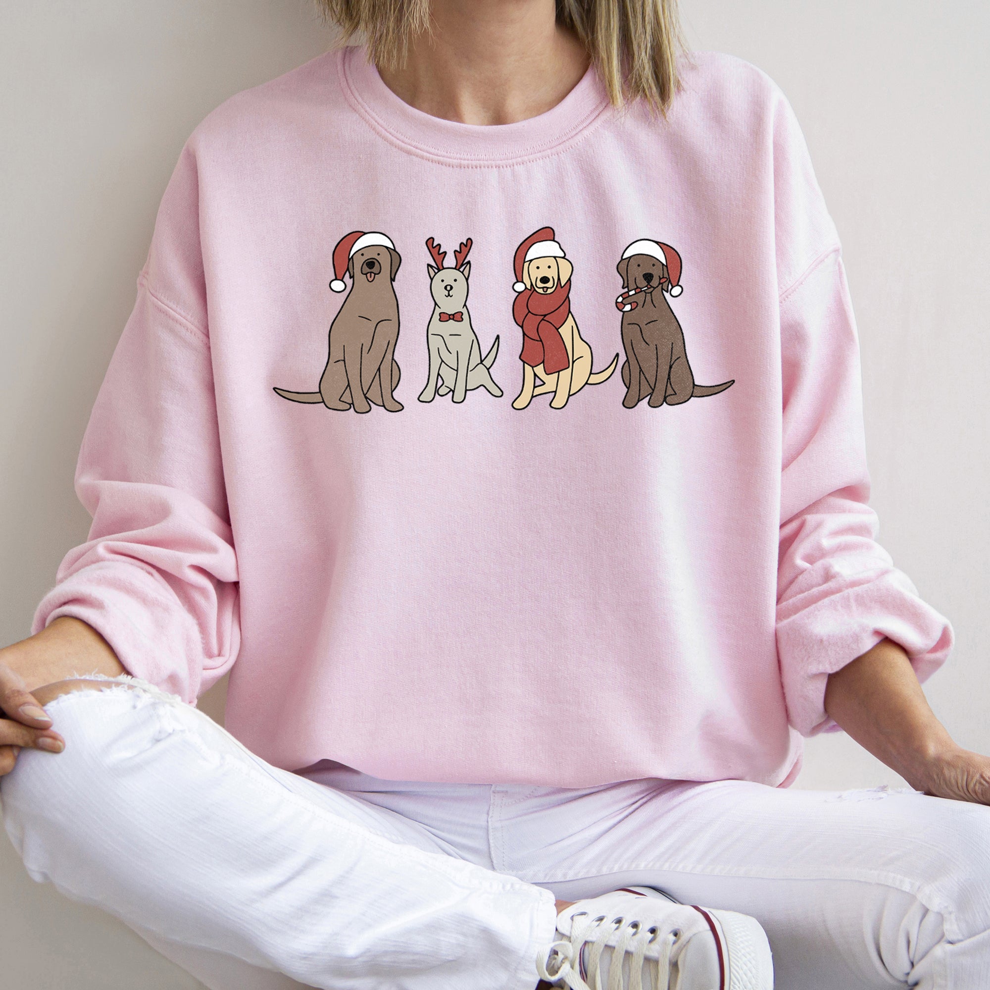 Adorable Christmas Dogs Cozy Festive Print For Dog Lovers With Holiday Spirit Sweatshirt