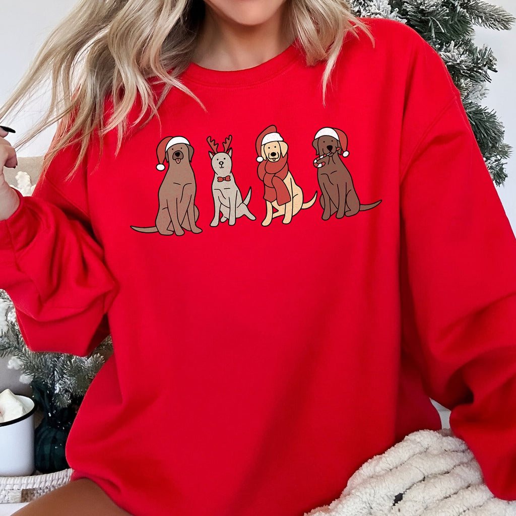 Adorable Christmas Dogs Cozy Festive Print For Dog Lovers With Holiday Spirit Sweatshirt