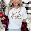 Adorable Christmas Ducks Santa Farmlife Limited Edition Cozy Vintage Graphic Tee