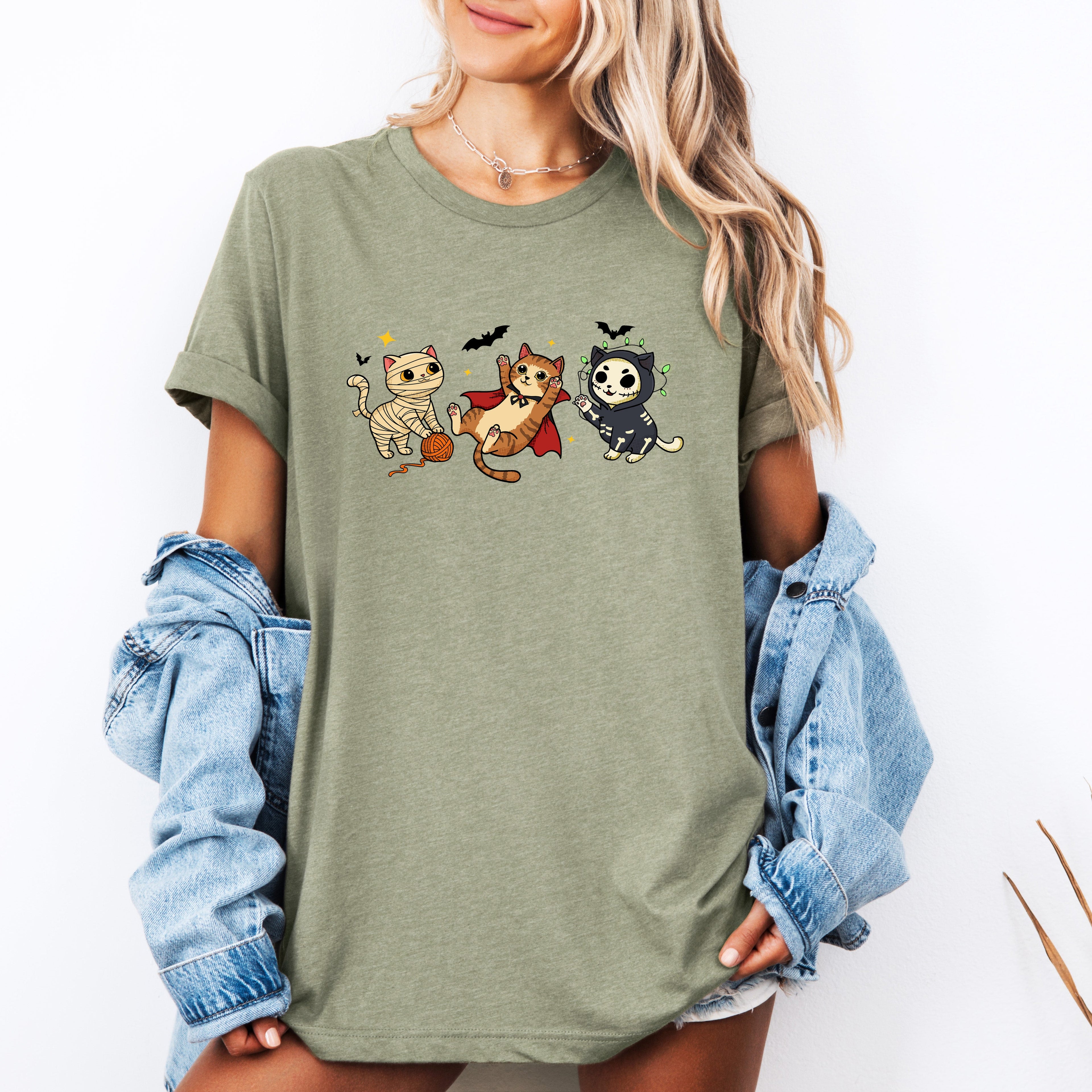 Adorable Halloween Cats Graphic Tee