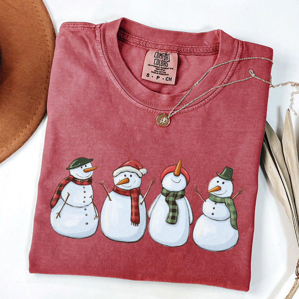 Adorable Snowman Christmas Santa Xmas Winter Wonderland Edition Comfort Colors Tee