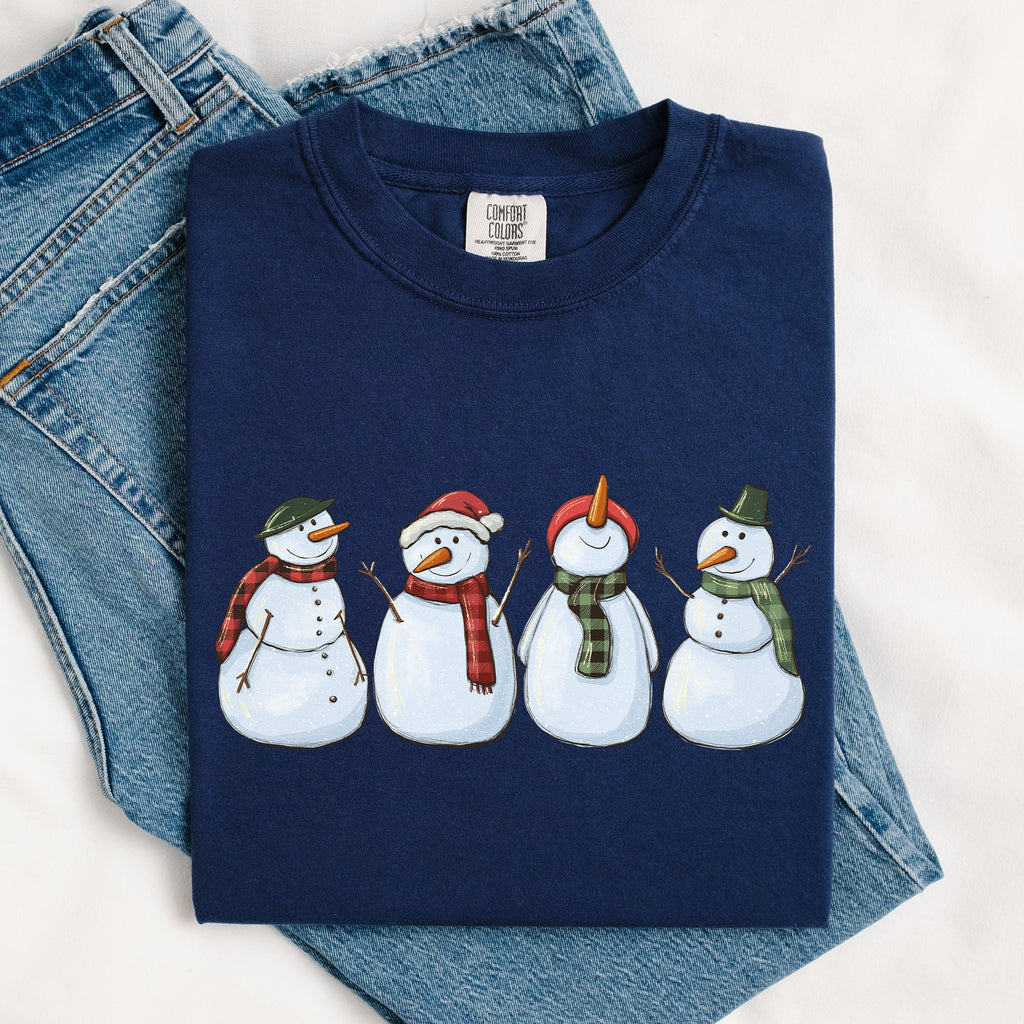Adorable Snowman Christmas Santa Xmas Winter Wonderland Edition Comfort Colors Tee