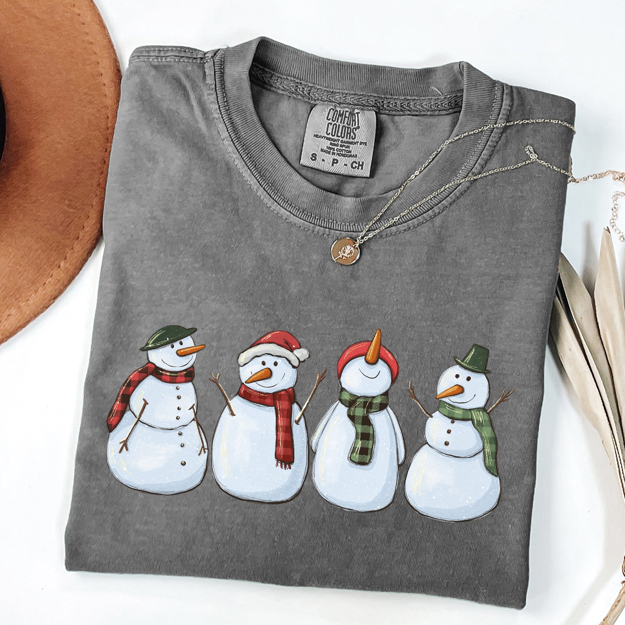 Adorable Snowman Christmas Santa Xmas Winter Wonderland Edition Comfort Colors Tee