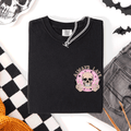 Always Late Skeleton Mood Vibe Pocket Halloween Night Limited Edition Comfort Colors Tee