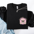 Always Late Skeleton Mood Vibe With A Playful Halloween Spirit And Cozy Pocket Detail Pocket Sweatshirt