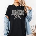 Amen Lace Coquette Ribbon Bow Christian Jesus Gospel Faith Saved Comfort Colors Tee