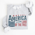America Flag Land Of The Free Patriotic USA Pride Heritage Edition Graphic Emblem Sweatshirt