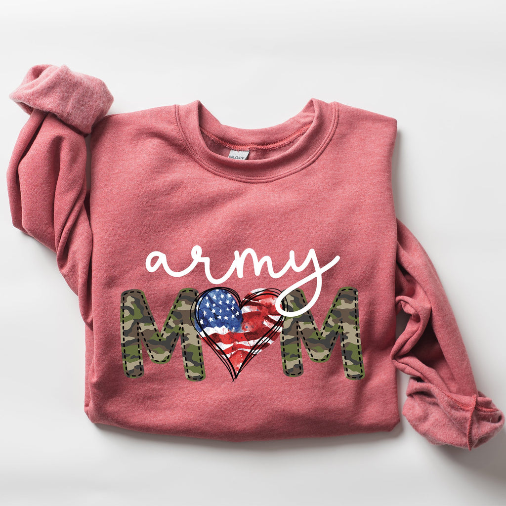 Army Mom Proud Of My Military Family And Armed Forces Mother's Day Edition Sweatshirt