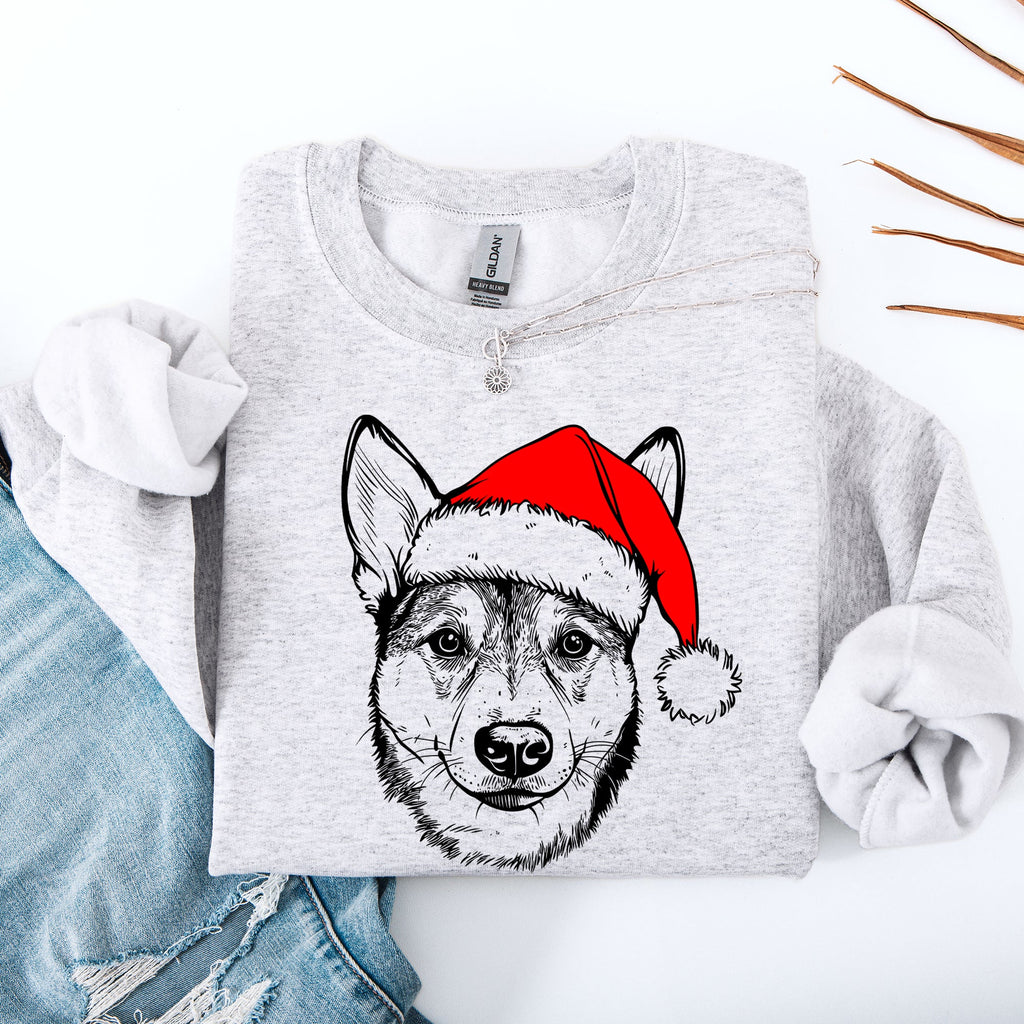 Australian Cattle Dog Blue Heeler Santa Christmas Dog Lover Festive Holiday Sweatshirt