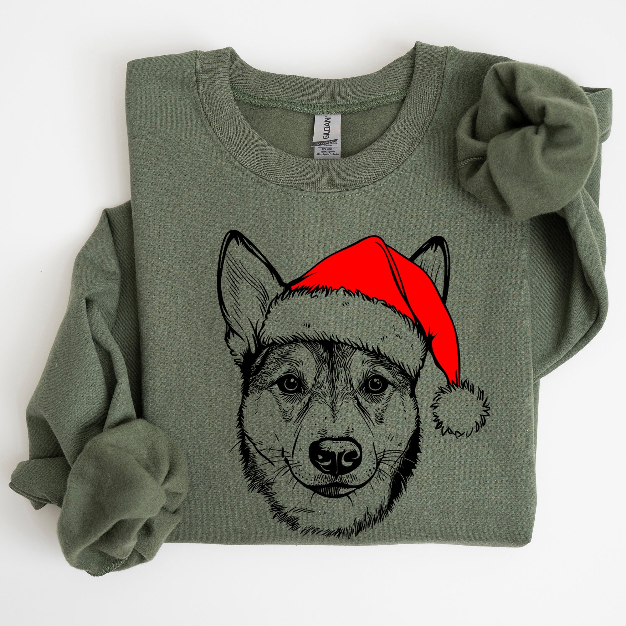 Australian Cattle Dog Blue Heeler Santa Christmas Dog Lover Festive Holiday Sweatshirt