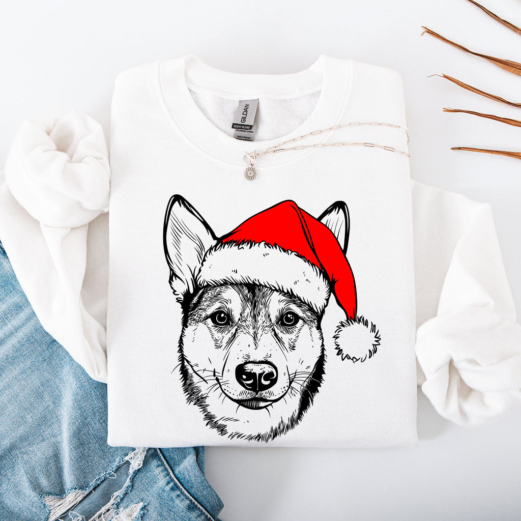 Australian Cattle Dog Blue Heeler Santa Christmas Dog Lover Festive Holiday Sweatshirt