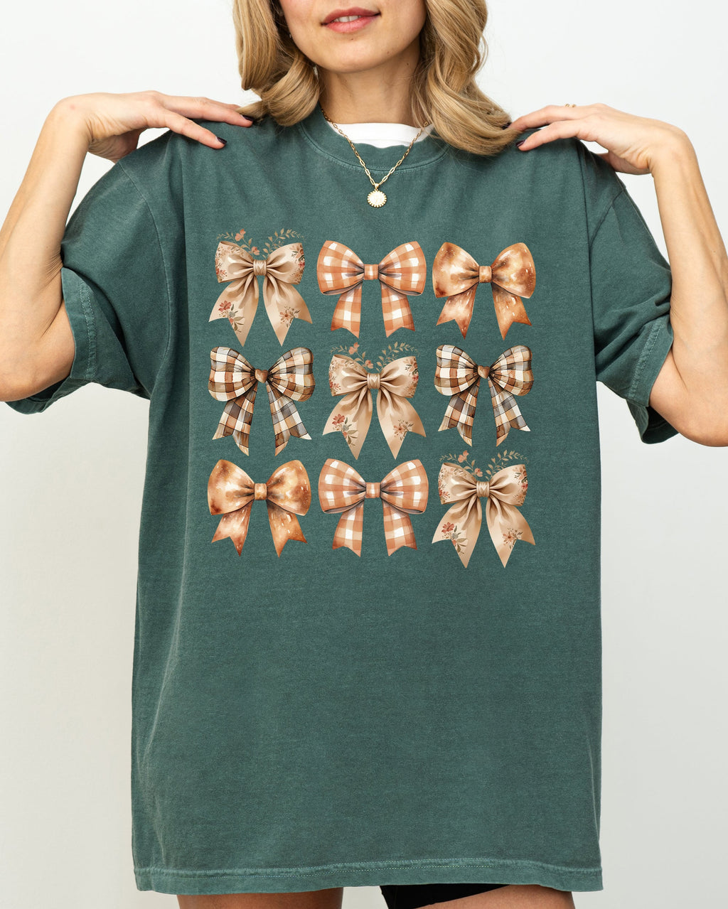 Autumn Ribbons, Bows, Coquette, Girly, Thanksgiving, Fall, Halloween Comfort Colors Tee