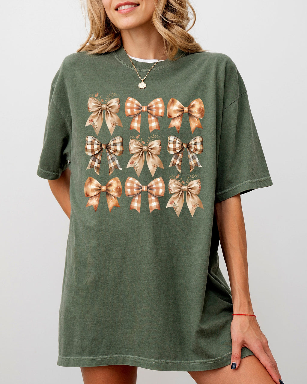 Autumn Ribbons, Bows, Coquette, Girly, Thanksgiving, Fall, Halloween Comfort Colors Tee