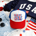 Bad Day To Be A Hotdog, Stars, Patriotic Trucker Hat