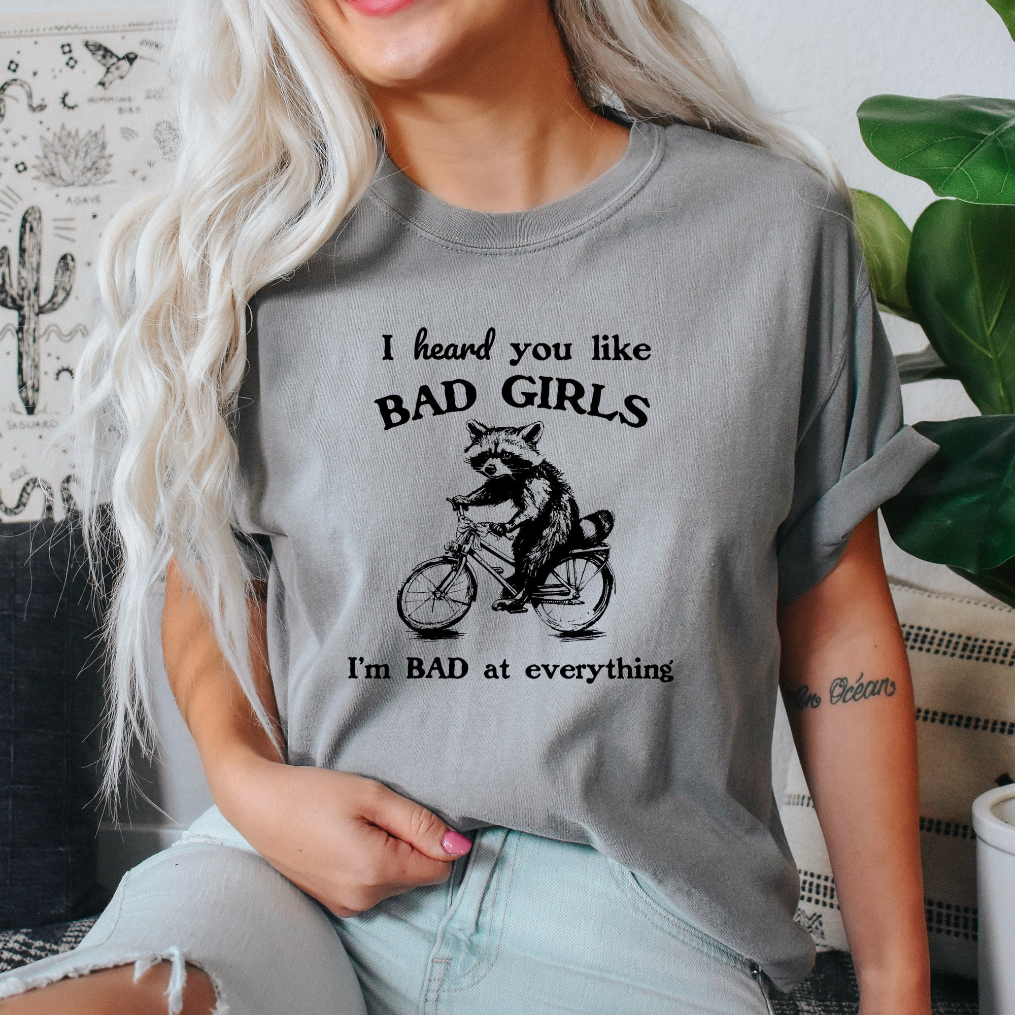 Bad Girls Raccoon Funny Aesthetic Meme Edition Limited Release Comfort Colors Tee