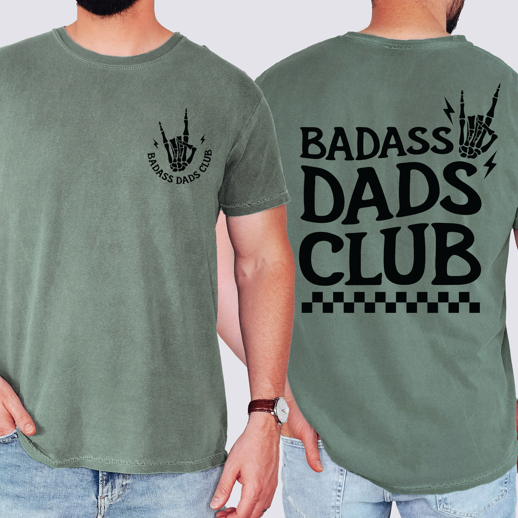 Badass Dads Club Skeleton Family Edition For Fathers Husbands And Brothers Comfort Colors Tee