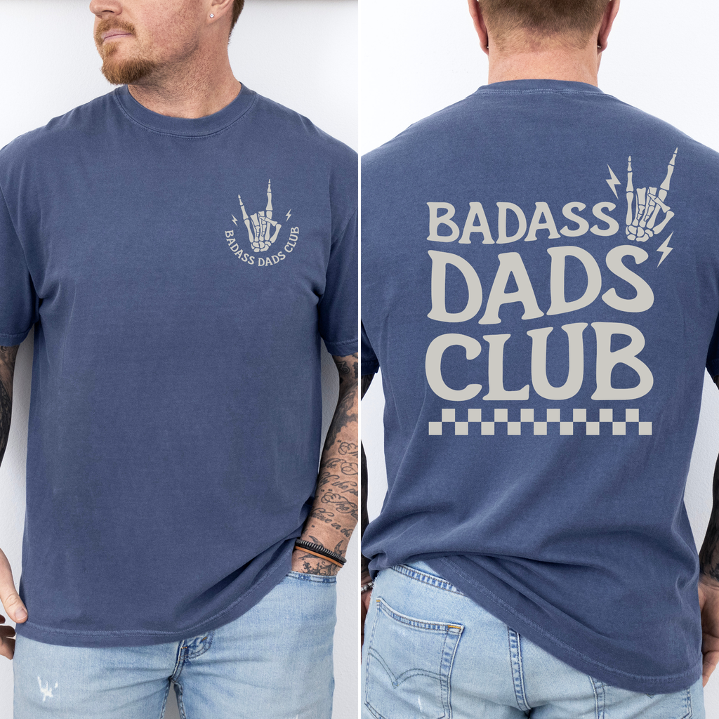 Badass Dads Club Skeleton Family Edition For Fathers Husbands And Brothers Comfort Colors Tee