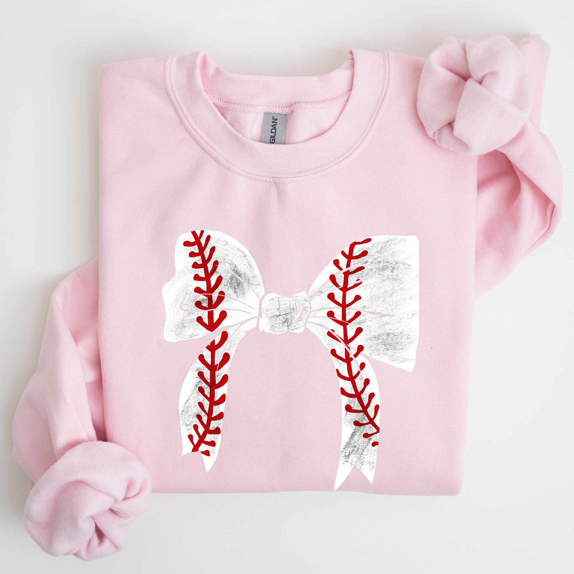 Baseball Bow Mom Mother's Day Cozy Vintage Style Soft Brushed Fleece Premium Sweatshirt