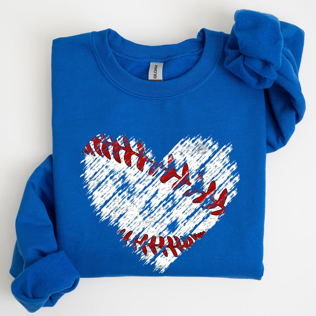 Baseball Heart Mom Mother's Day Celebration For Baseball Lovers Graphic Sweatshirt