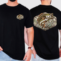 Bass Fishing Camouflage Old School Outdoorsman Print Inspired By Riverbank Angling Comfort Colors Tee