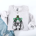 Basset Hound Adorable Dog St Patrick's Day Lucky Irish Pride Festive Cozy Sweatshirt