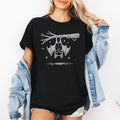 Cute Adorable Bat Halloween Night Sky Flying Silhouette Whimsical Cartoonish Party Graphic Tee