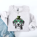 Beagle Adorable Dog St Patrick's Day Lucky Irish Cozy Cartoon Style Graphic Sweatshirt