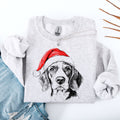 Beagle Santa Christmas Dog Lover Beagle Breed Holiday Cheer Seasonal Greeting Graphic Sweatshirt