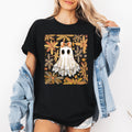 Beautiful Halloween Flowers Coquette Ghost Limited Edition Botanical Artwork Graphic Tee