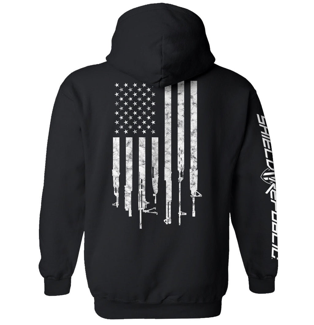 Firearm Flag Graphic Tee & Hoodie