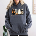 Black Cats Pumpkin Ghosts Cats Retro Halloween Gothic Halloween Cat Mama Hoodie