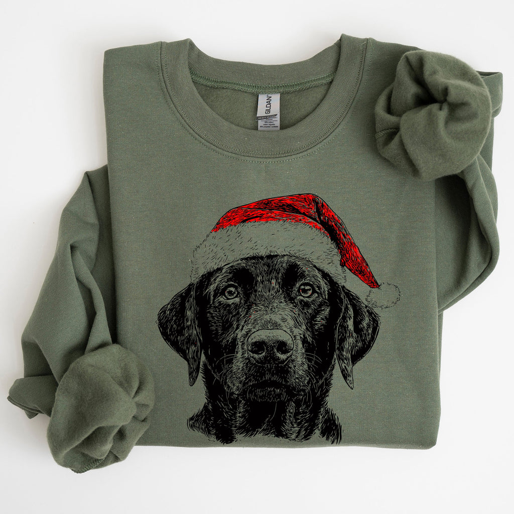 Black Lab Santa Christmas Labrador Dog Lover Holiday Paws Keepsake Collectible Edition For Animal Lovers Sweatshirt