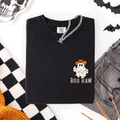 Boo Haw Lasso Cowboy Western Country Halloween Pocket Distressed Print Edition Comfort Colors Tee
