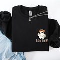Boo Haw Lasso Cowboy Western Halloween Spirit Of The Wild Frontier Classic Western Quote Pocket Sweatshirt