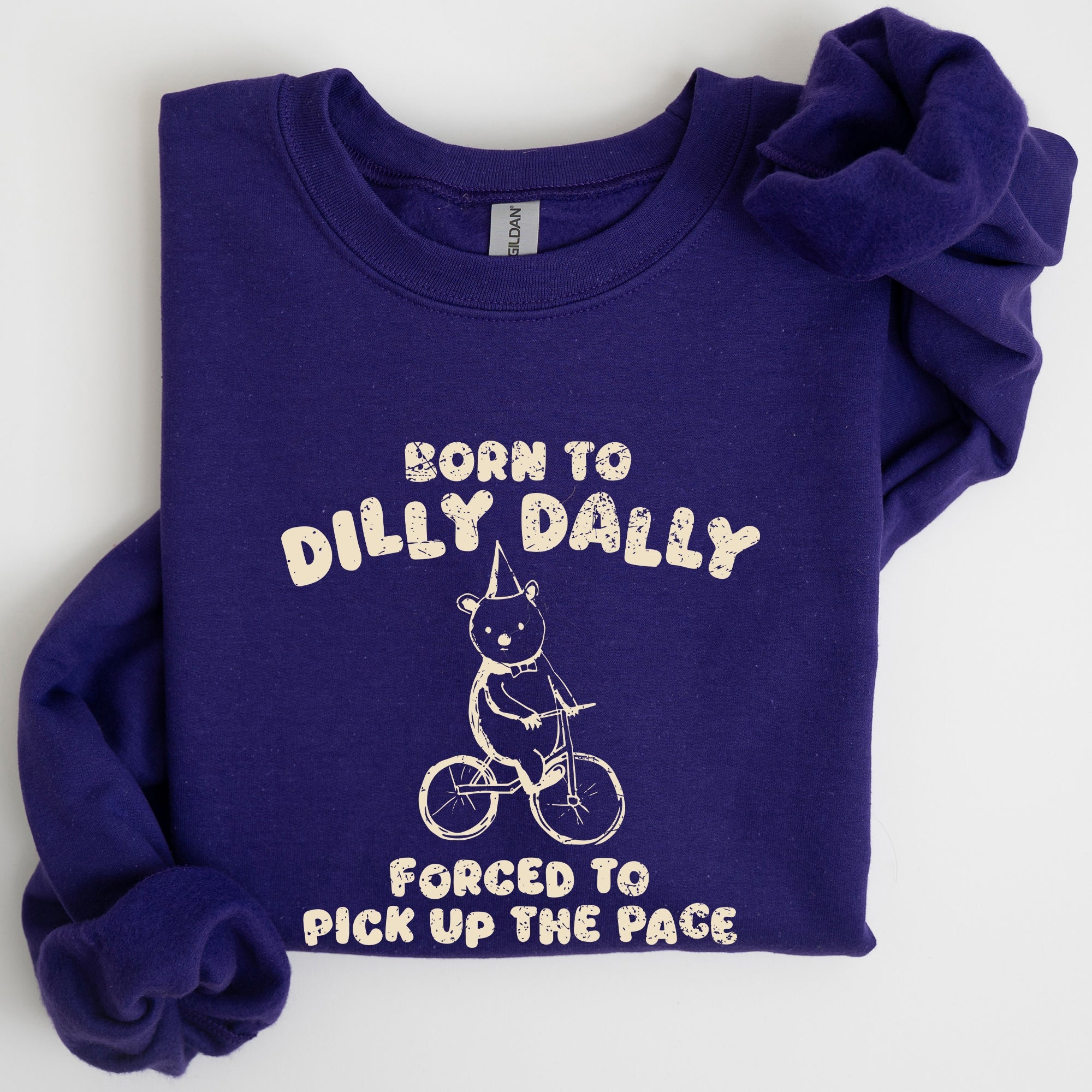 Born To Dilly Dally Bear Meme Sweatshirt