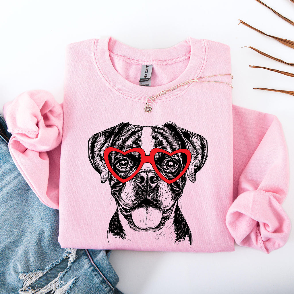 Boxer Dog Lover Portrait Series Embracing The Loyal Boxer Breed With Silhouette And Pride Sweatshirt
