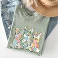 Brushstroke Easter Peter Cottontail Watercolor Illustration Art Print Comfort Colors Tee