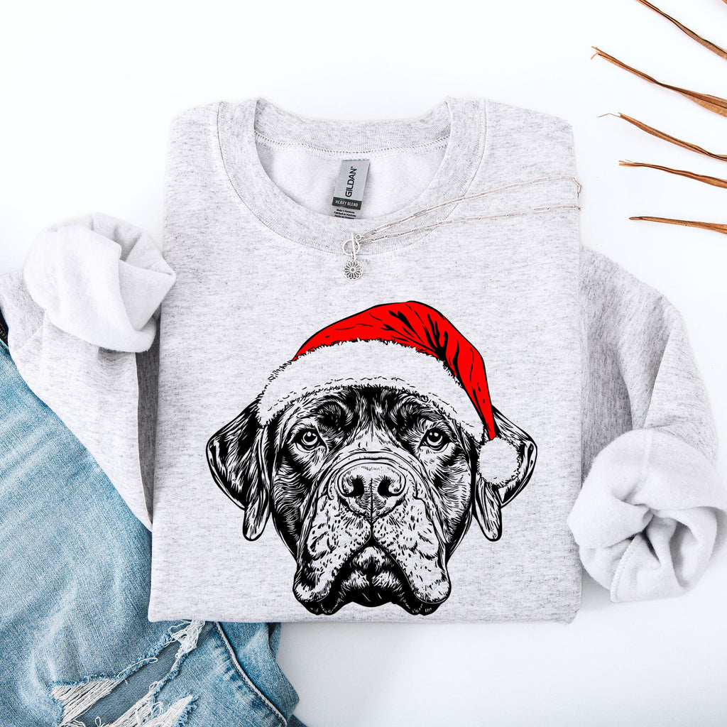 Bull Mastiff Santa Dog Christmas Lover Festive Holiday Companion For Pet Parents Sweatshirt