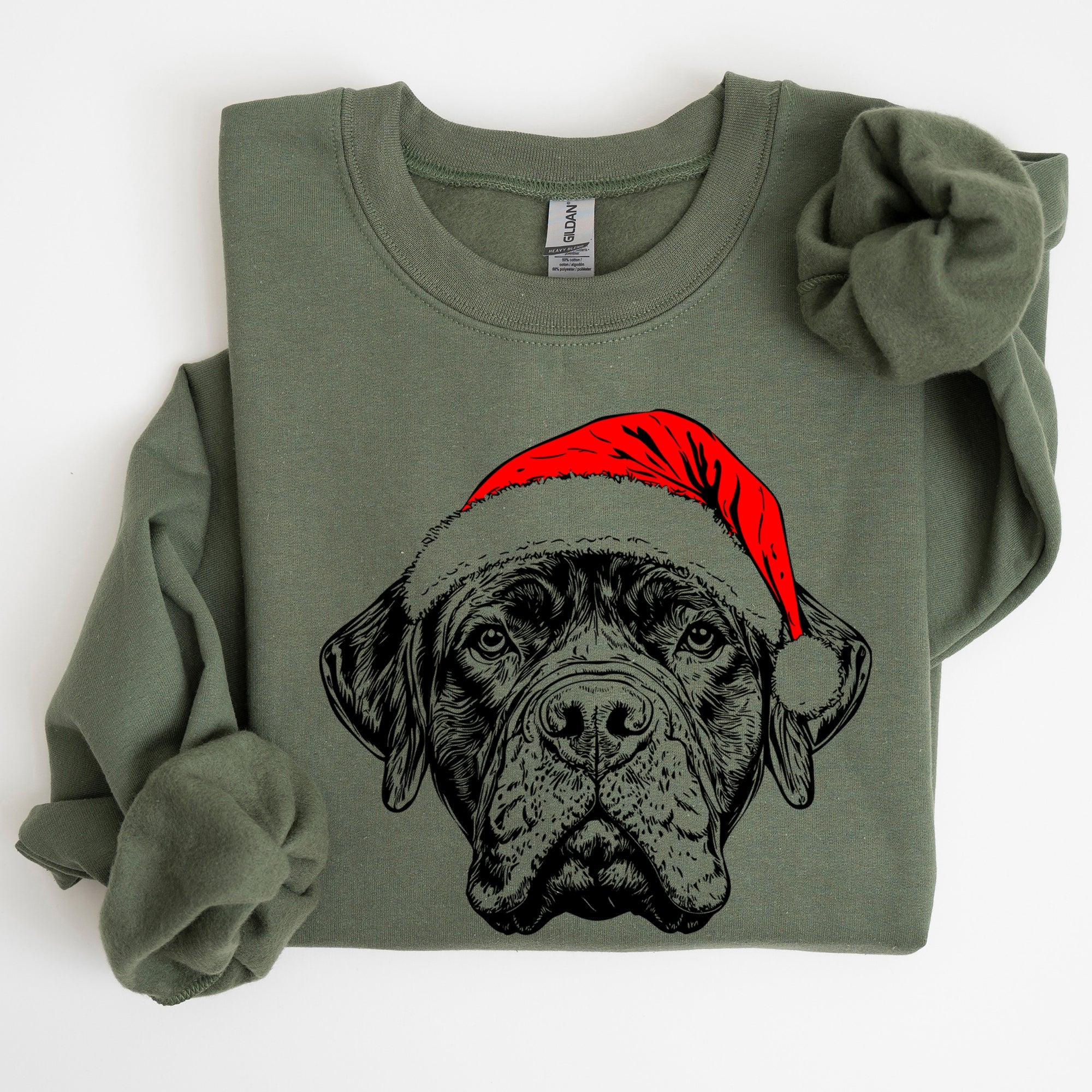 Bull Mastiff Santa Dog Christmas Lover Festive Holiday Companion For Pet Parents Sweatshirt