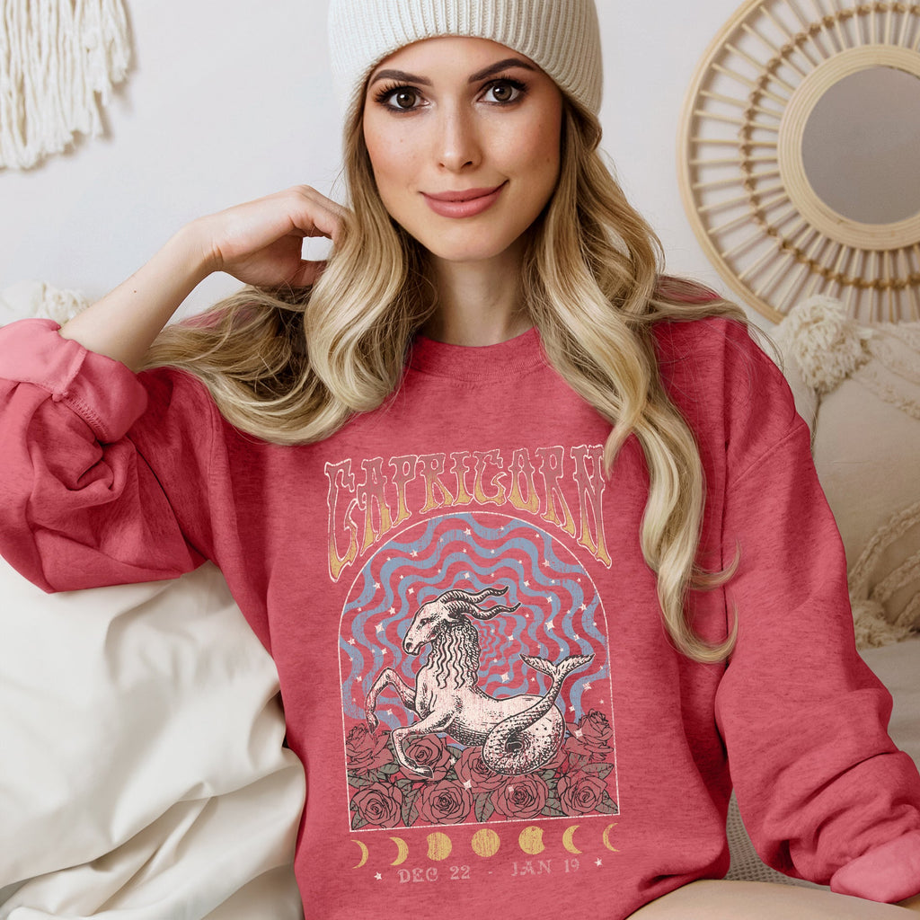 Capricorn Zodiac Astrology Horoscope Celestial Sign Classic Cozy Comfort Sweatshirt