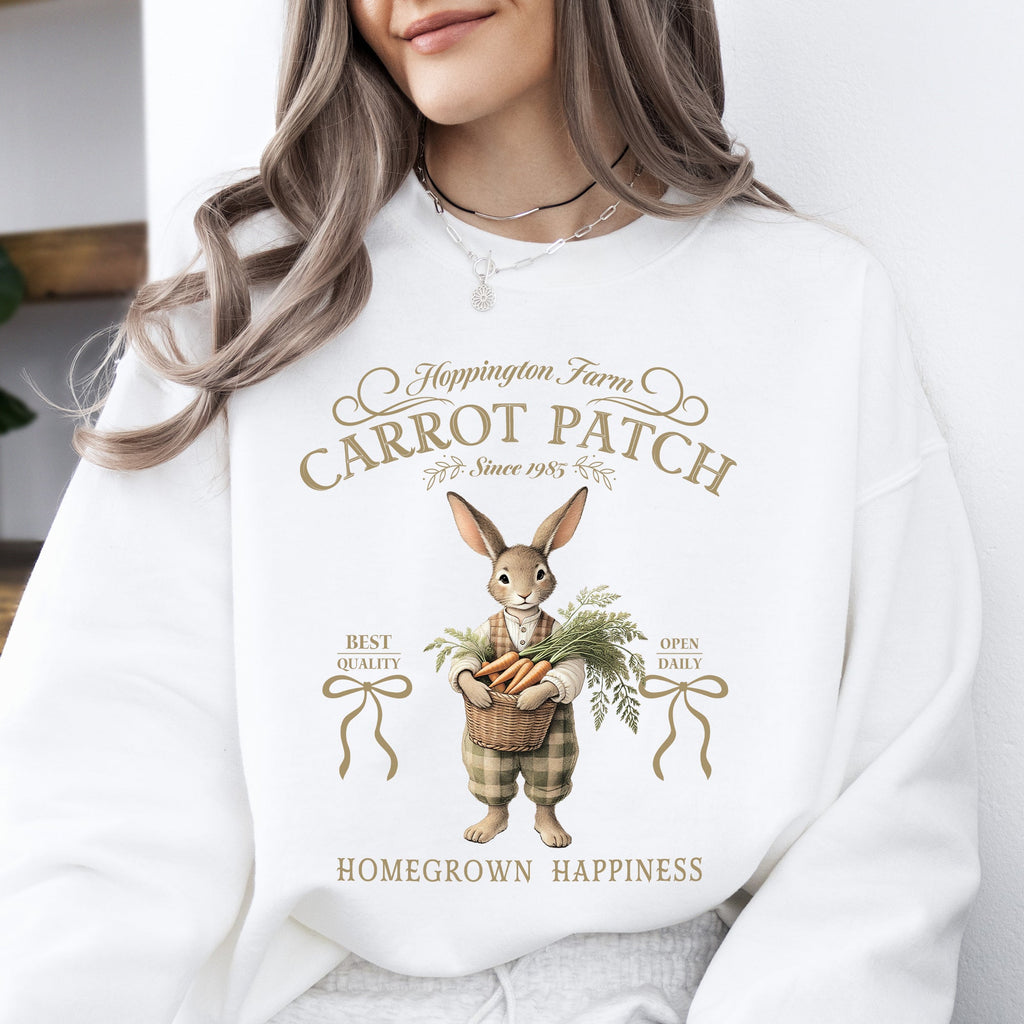 Carrot Patch Adorable Easter Bunny Jesus Rabbit Holiday Festive Family Joy Sweatshirt