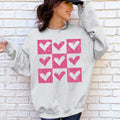 Checkered Hearts Retro Minimalist Love Valentine's Day Graphic Cozy Edition Sweatshirt