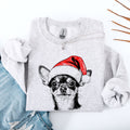Chihuahua Santa Claus Christmas Pups Holiday Cheer Dog Lovers Festive Pet Portrait Sweatshirt