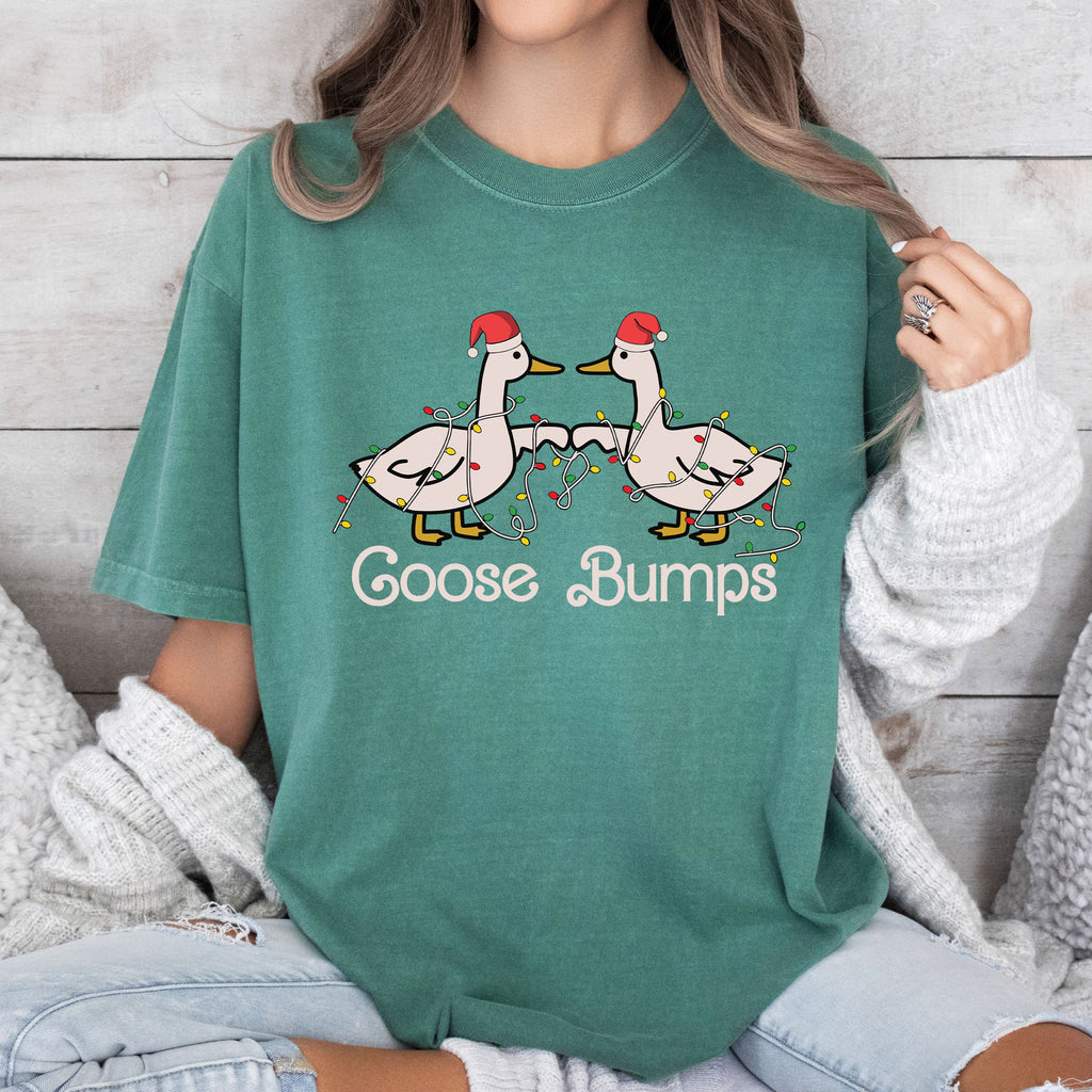 Goose Bumps Retro Classic Christmas Holiday Edition Print Limited Release Comfort Colors Tee
