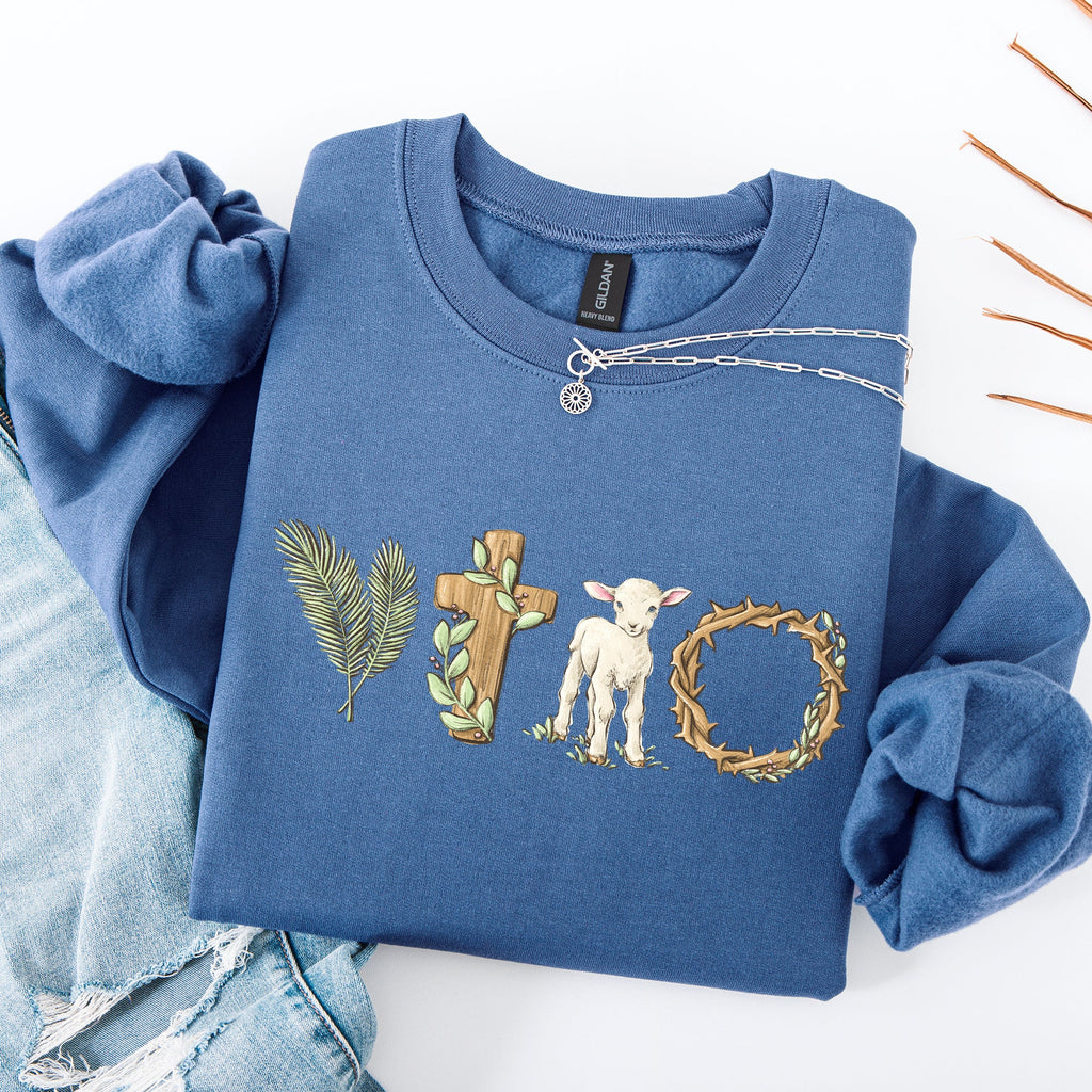 Christian Easter Gospel Bunny Jesus Rabbit Religious Faith Holiday Graphic Sweatshirt
