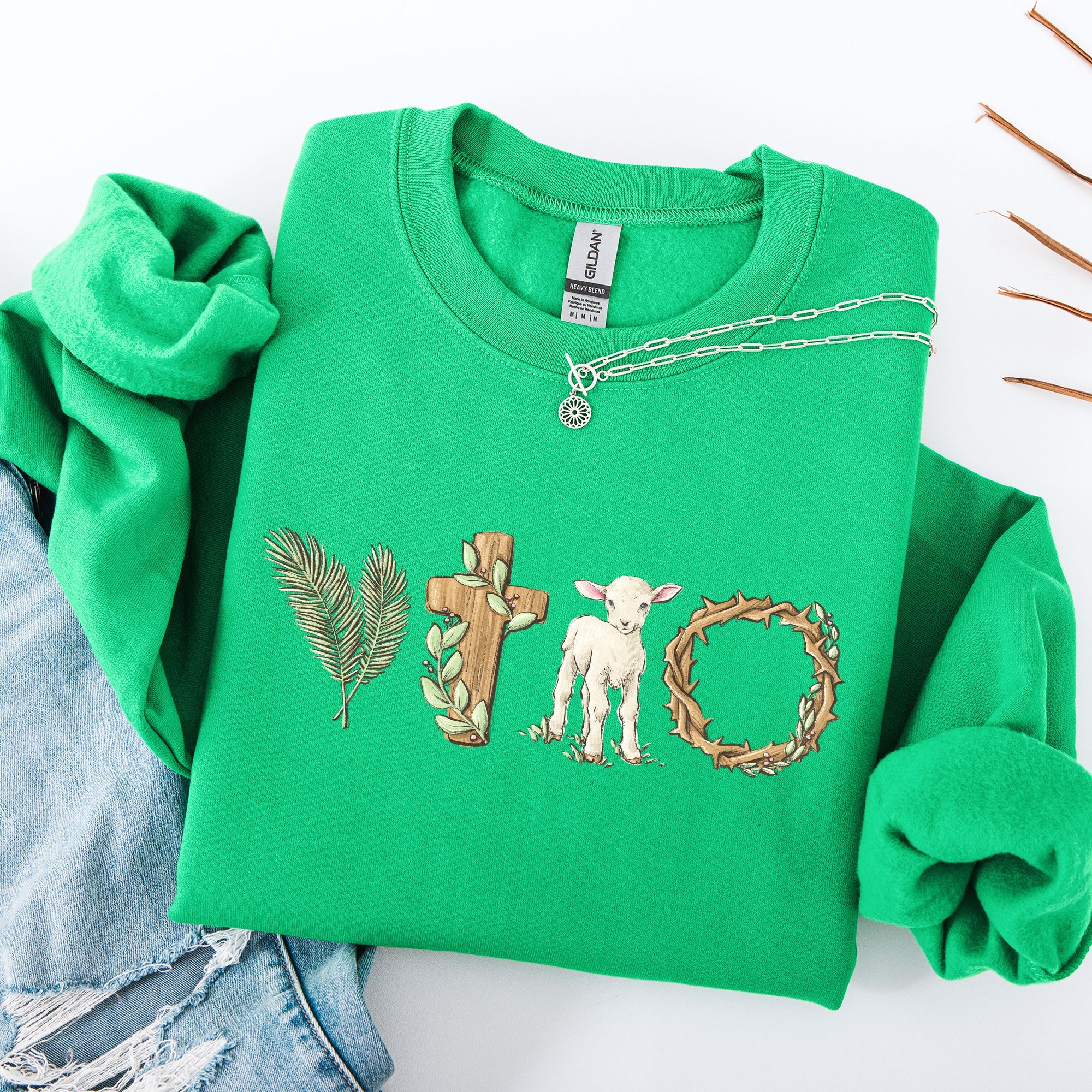Christian Easter Gospel Bunny Jesus Rabbit Religious Faith Holiday Graphic Sweatshirt