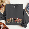Christmas Calves Cow Lovers Santa Farm Life Holiday Farmhouse Festive Cheer Sweatshirt